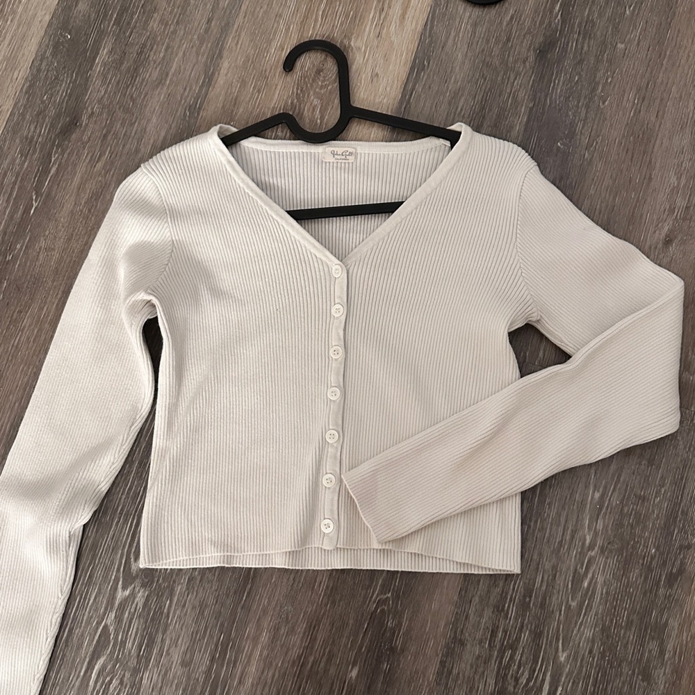 Brandy Melville white button-up top
